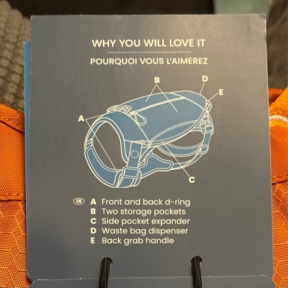 Kurgo Cascade Dog Harness with Storage Pack β Orange β Size Small (S) - Picture 4 of 9